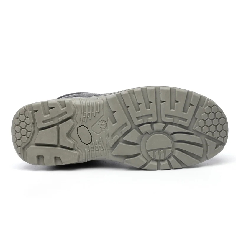 Steel toe /midsole anti-puncture pierce-resistant genuine leather safety shoes fashional