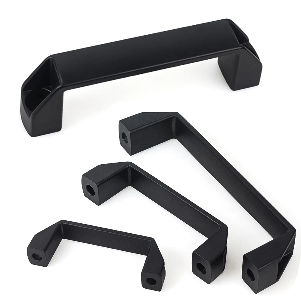 china manufacturer 120mm Black Aluminum handle Furniture cabinet handles for T slot aluminum profile extrusion door and window