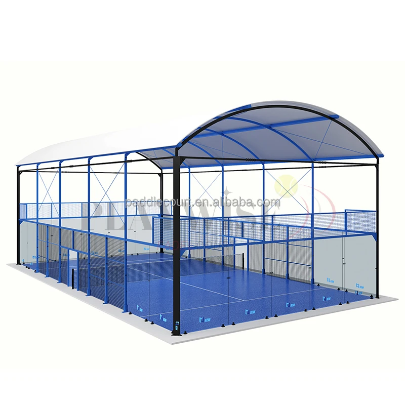 Super Panoramic Padel Tennis Court With Roof Cover Paddle Tennis Court Roof Tent