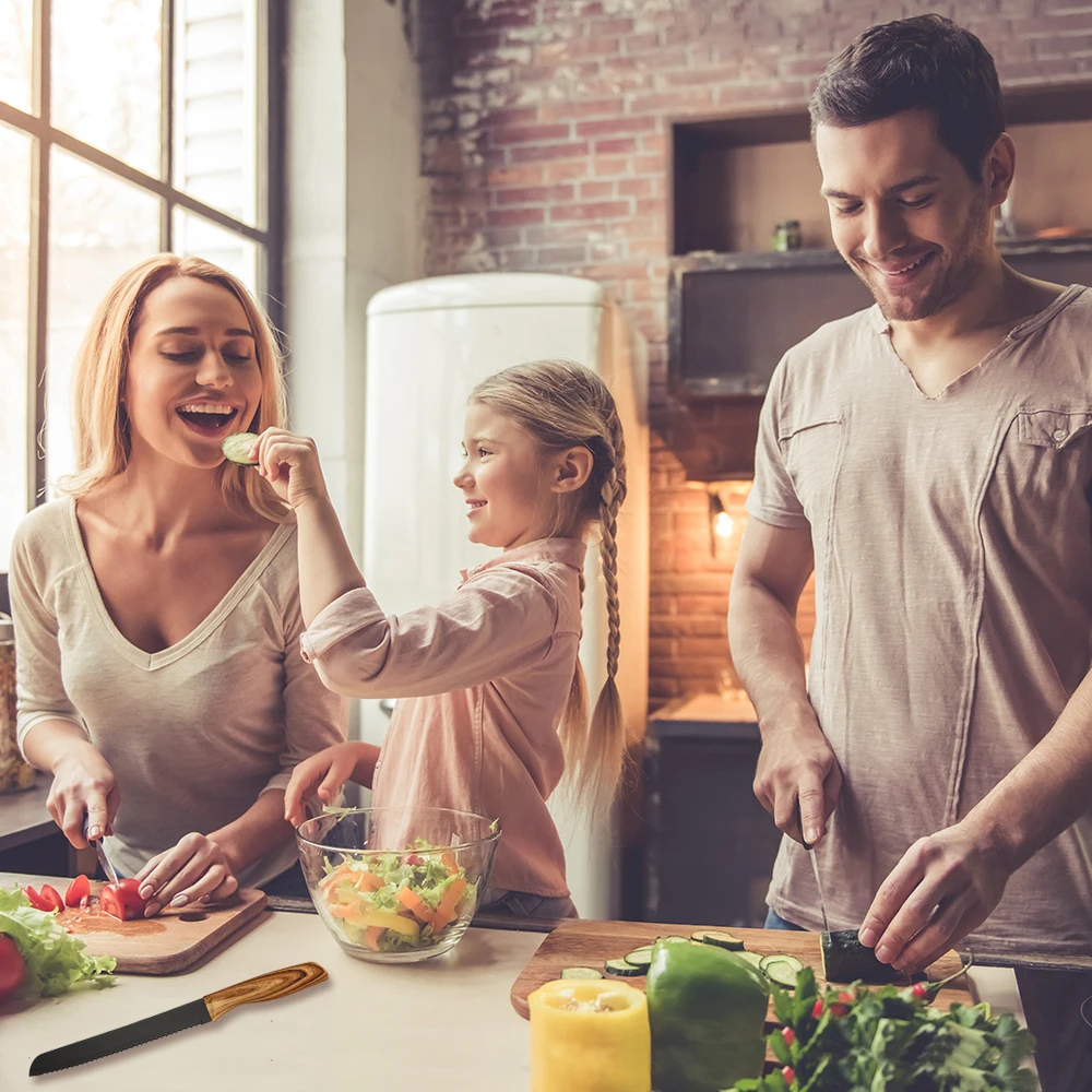 KITCHENCARE PP 8 дюймов зубчатый кухонный нож из нержавеющей стали металлический для хлеба