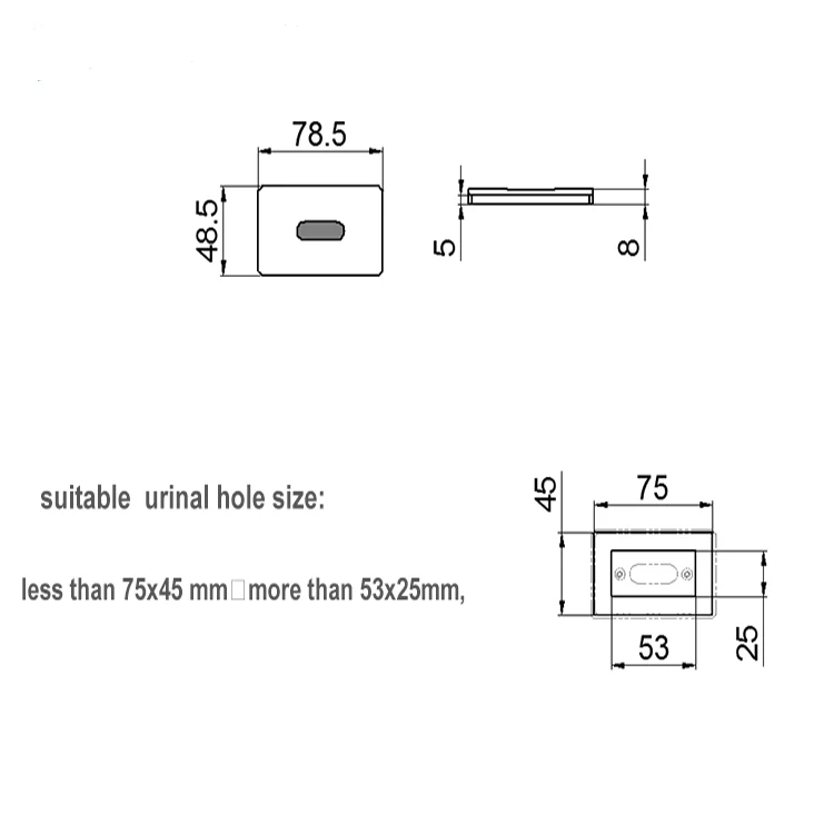 HY-360AD Brass Ceramic Automatic Urinal Sensor Spares Contemporary Design Flush Valve Type Parts for Urinals