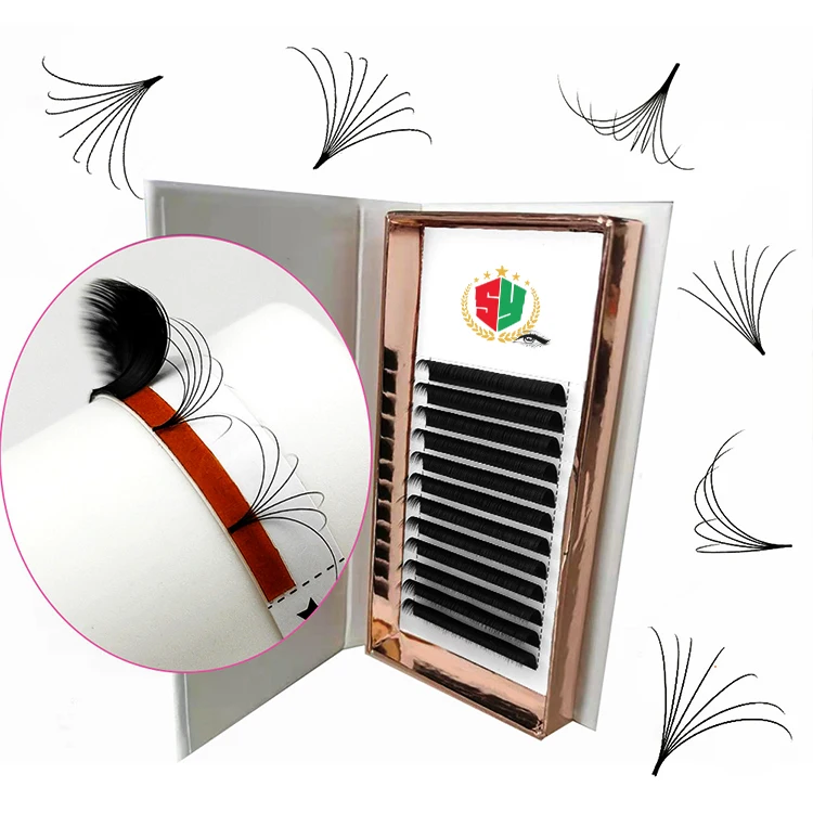 Mega Fast Fanning Eyelash Extension Easy Fan Faux Mink Volume Eyelash Extensions 0.05 C D Curl Las Extension Supplies Easy Fan