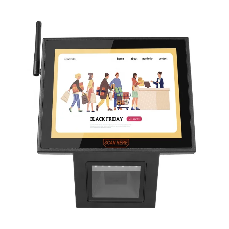 2023 Android All in One LED Screen POS Terminal TPV Price Checker for Supermarket