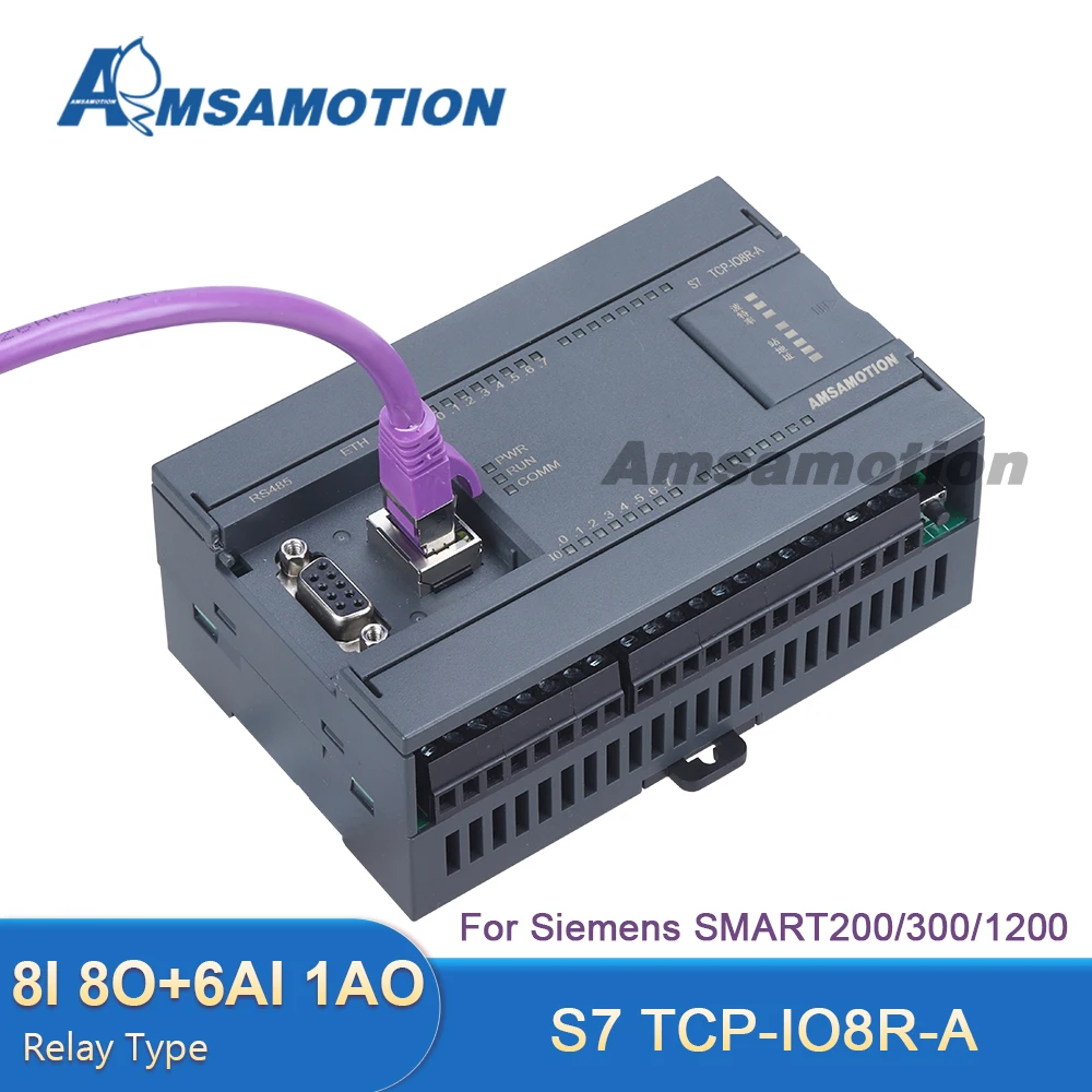 S7 TCP-IO8R-A RTU Expand Relay Ethernet High Speed Communication Module 8I-8O 6AI-1AO For Siemens SMART200/300/1200 Modbus