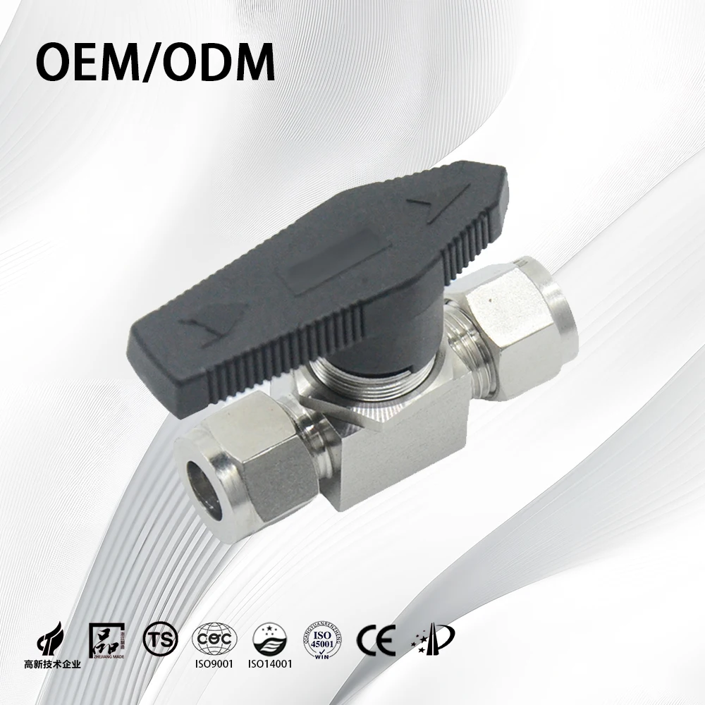 Stainless Steel General Use High Performance Swagelok Type Metering Ball Valve for Water/Air/Oil