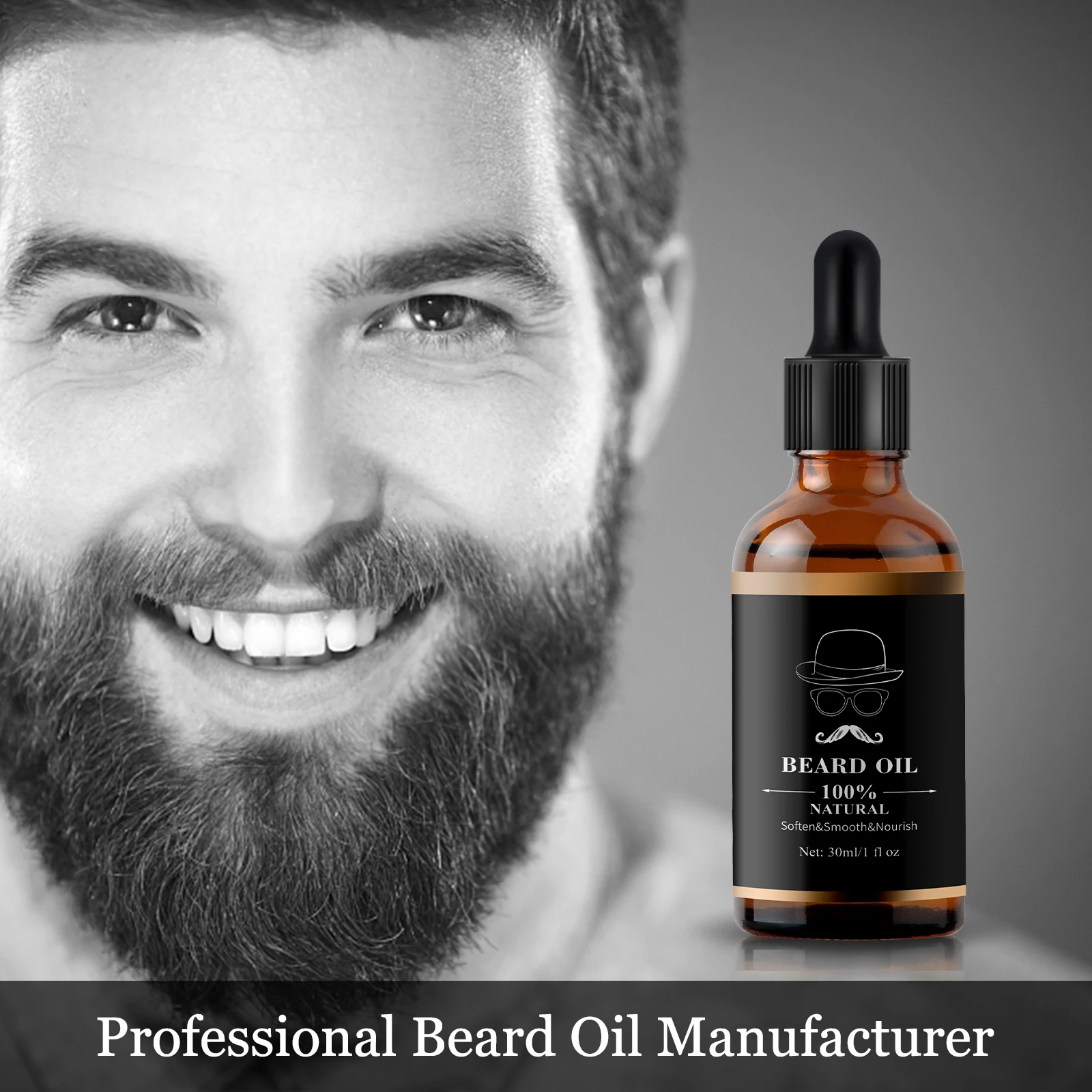 Professional Manufacturer Beard Grooming kit For Mens Organic Beard Growth Oil Balm Set