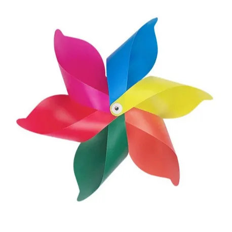 HWA 100634 Hot Selling Colorful Pinwheel Garden Party Wedding Decoration Outdoor Kids Wooden Windmill Toy