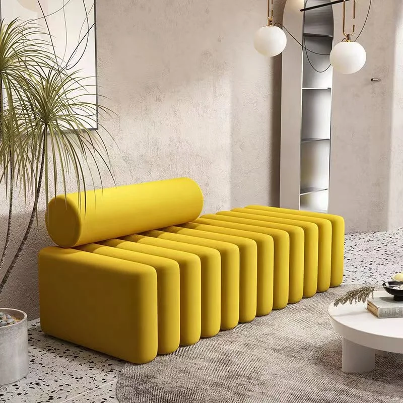 Nordic living room sofa stool rectangular shoe stool bedroom bed end stool