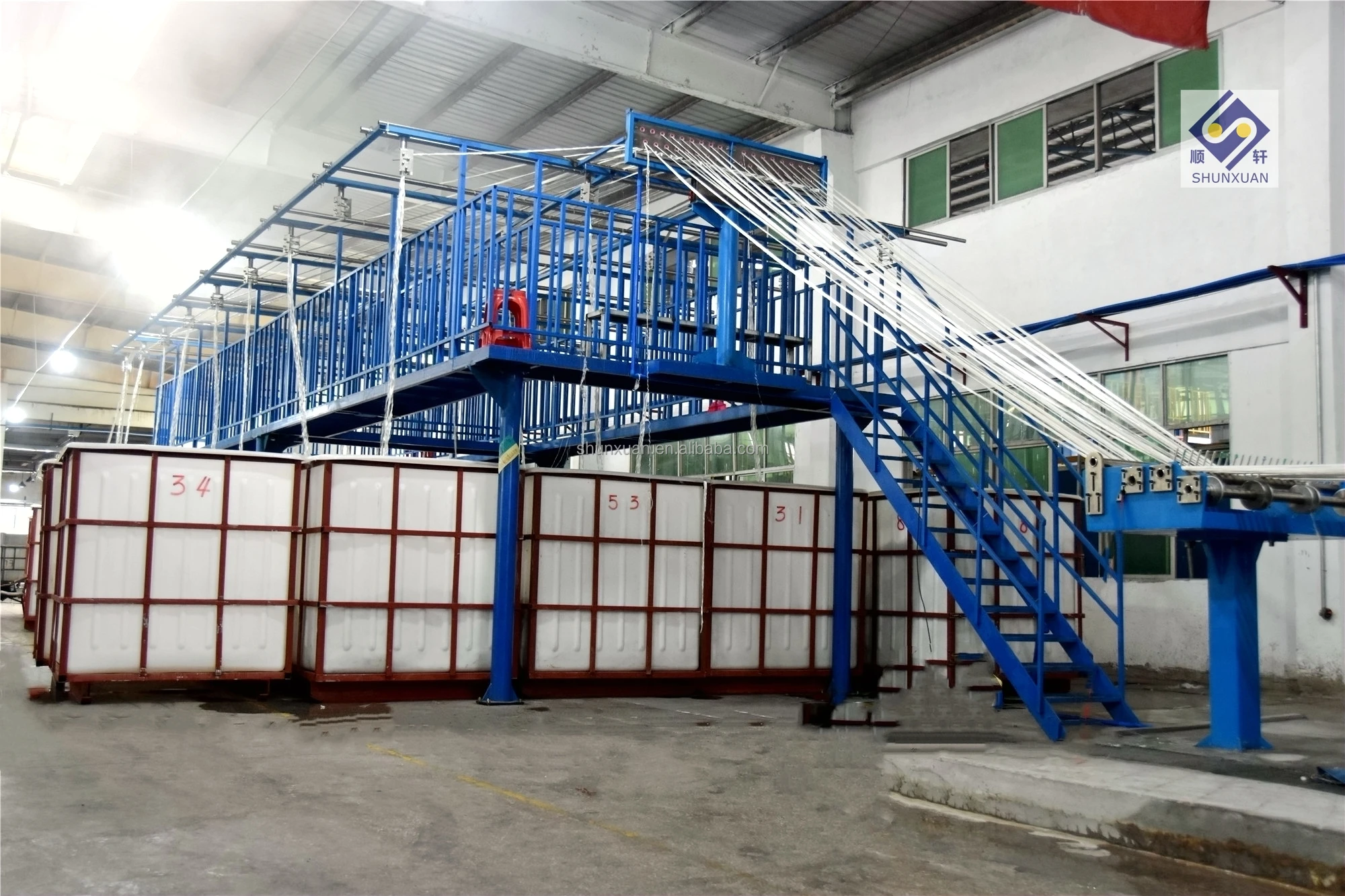 Polyester Colored Fiber Making Machine, Polyester Dyed Fiber Production Line, PSF Production Line