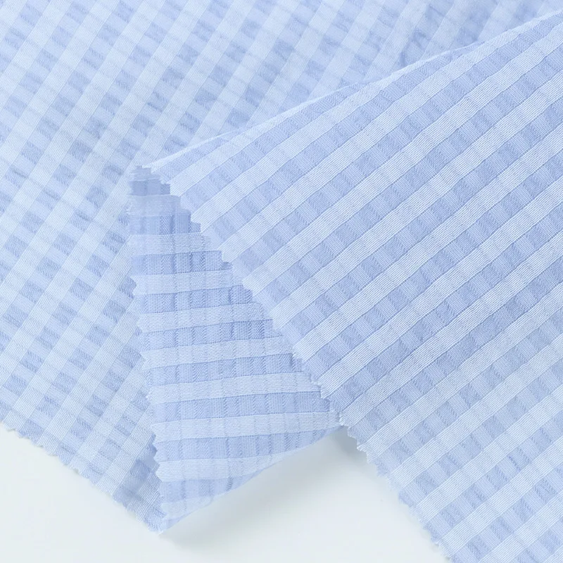 88GSM Brocade Cotton Tencel Plaid Fabric Thin Breathable Fashionable Sun Protection for Dresses Camisole Tops