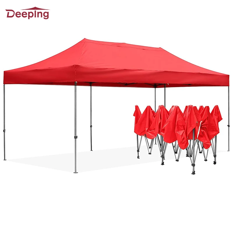 Glamping hex frame 50mm aluminum canopy tent rail bar 10x20  promotion banner canopy tent