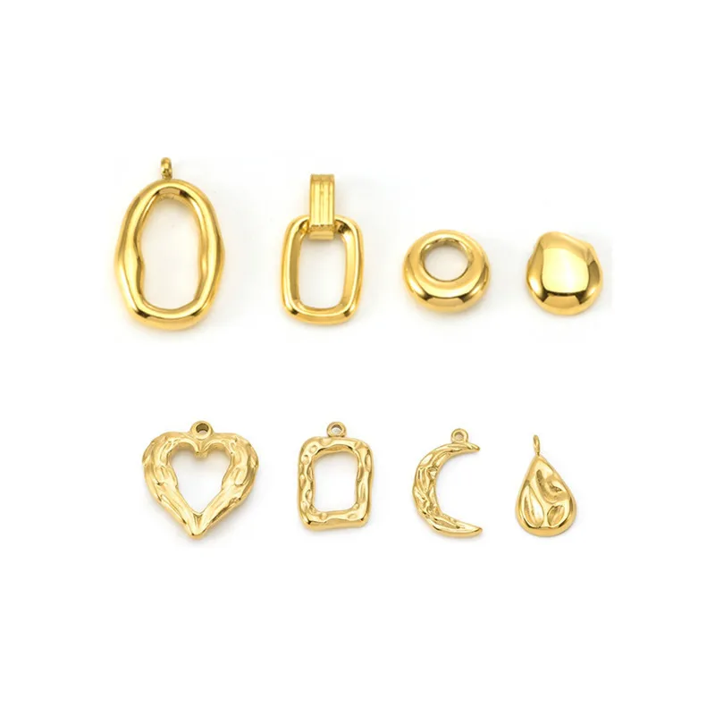 18K Gold Plated Stainless Steel  Fashion Pendant DIY Pendant PVD Vacuum-plated  Color-preserving Non Tarnish Charms
