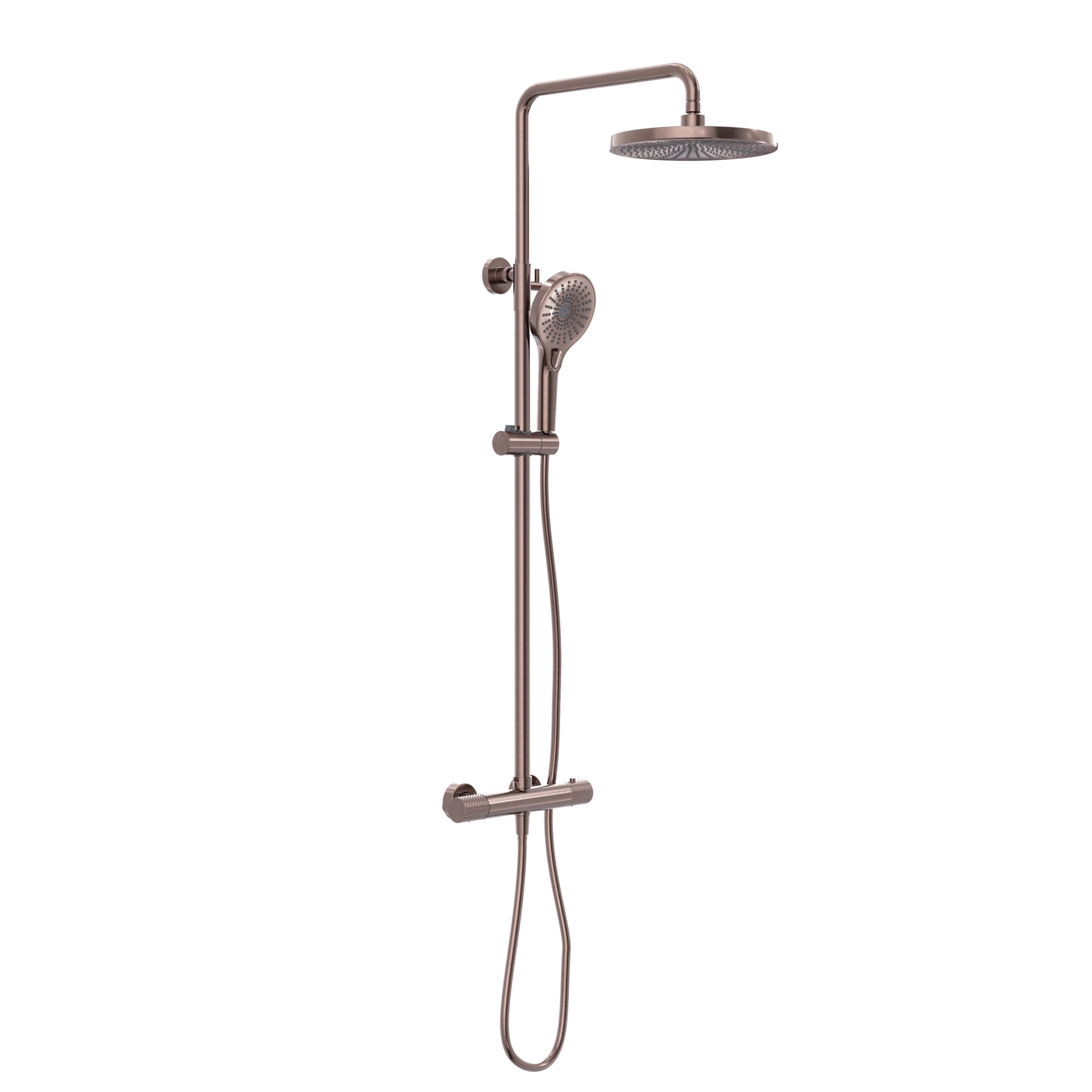 Bathroom Faucets Luxury Wall Mounted Rain Shower Set Gift Box Brushed Bronze Brass Ceramic Modern Contemporary Round 2 Sets YSW