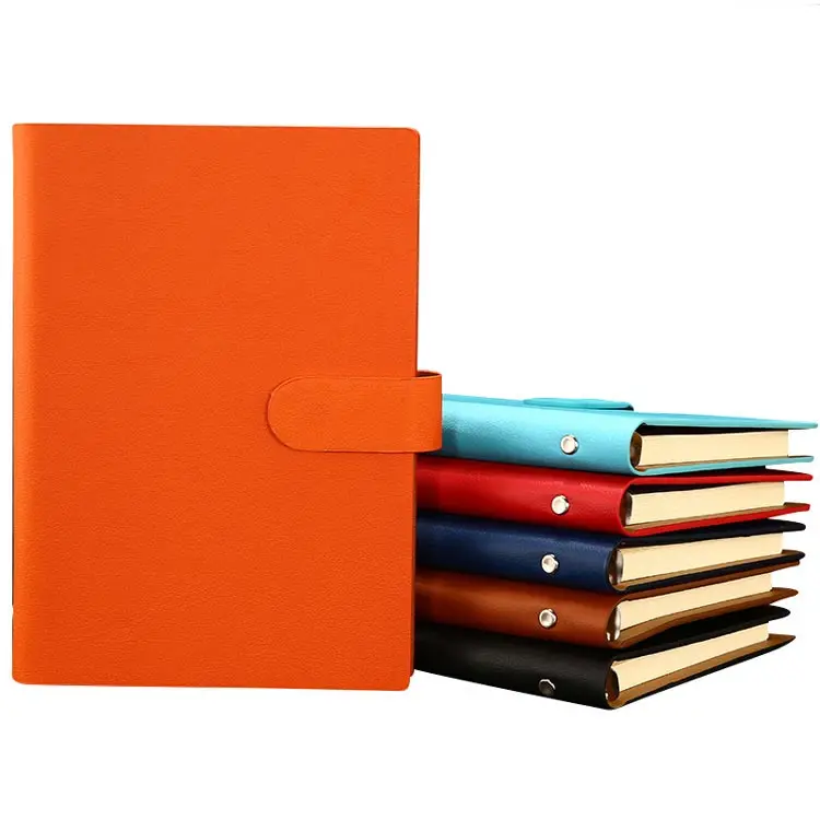 Custom A6 PU Leather Calendar business wallet budget spiral ring binder journal planner notebooks