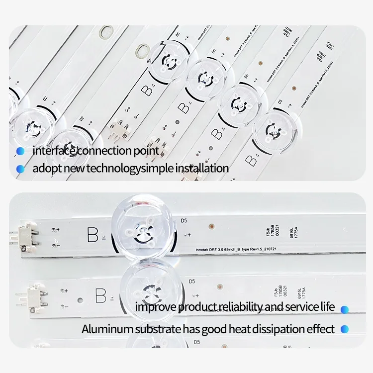 65 inches 6V2W lens tv screens repair light bar replacement led tv backlight strip for  tv
