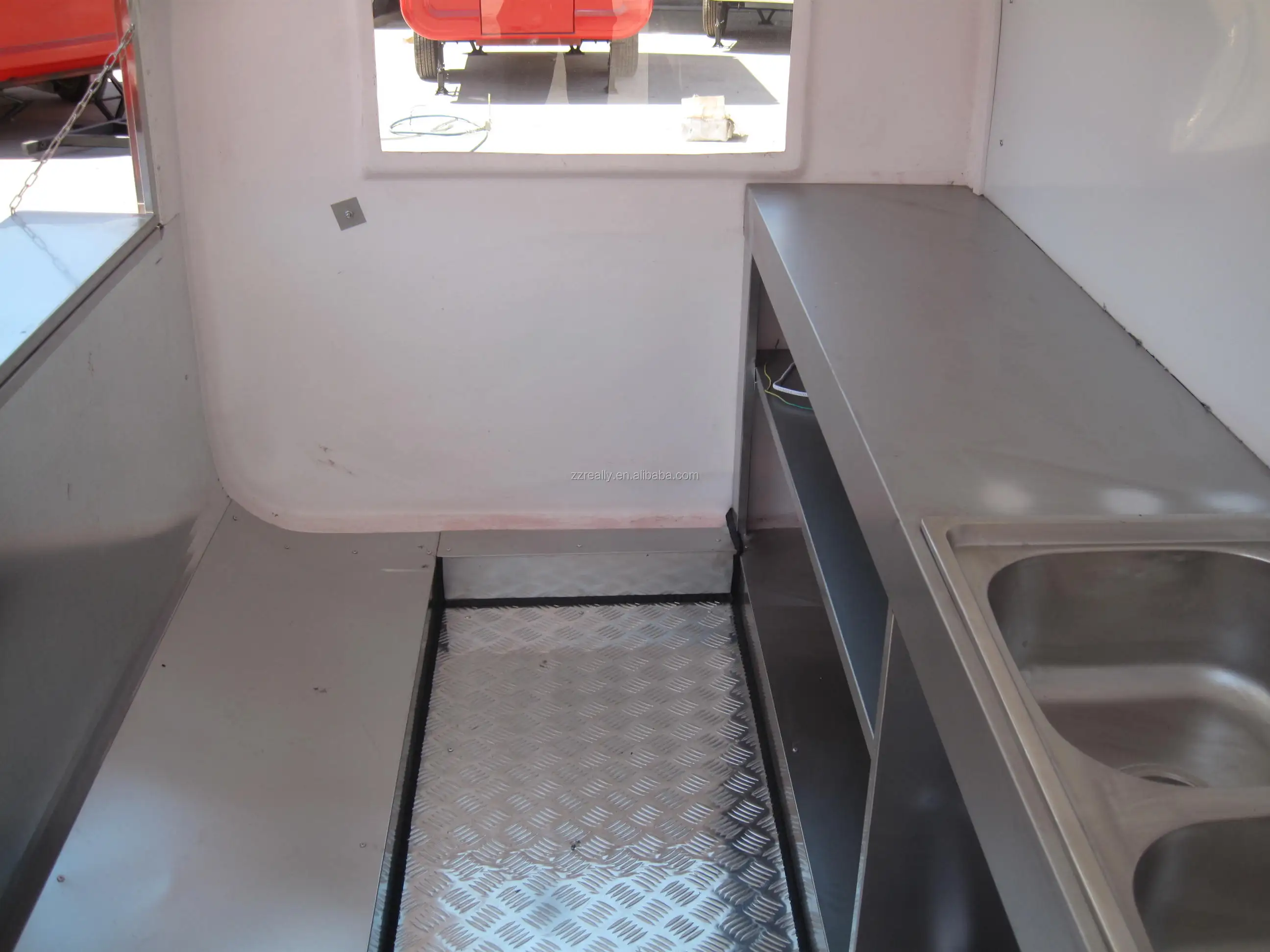 OEM Fast food vending mobile food cart, multipurpose 220cm width fast food cart