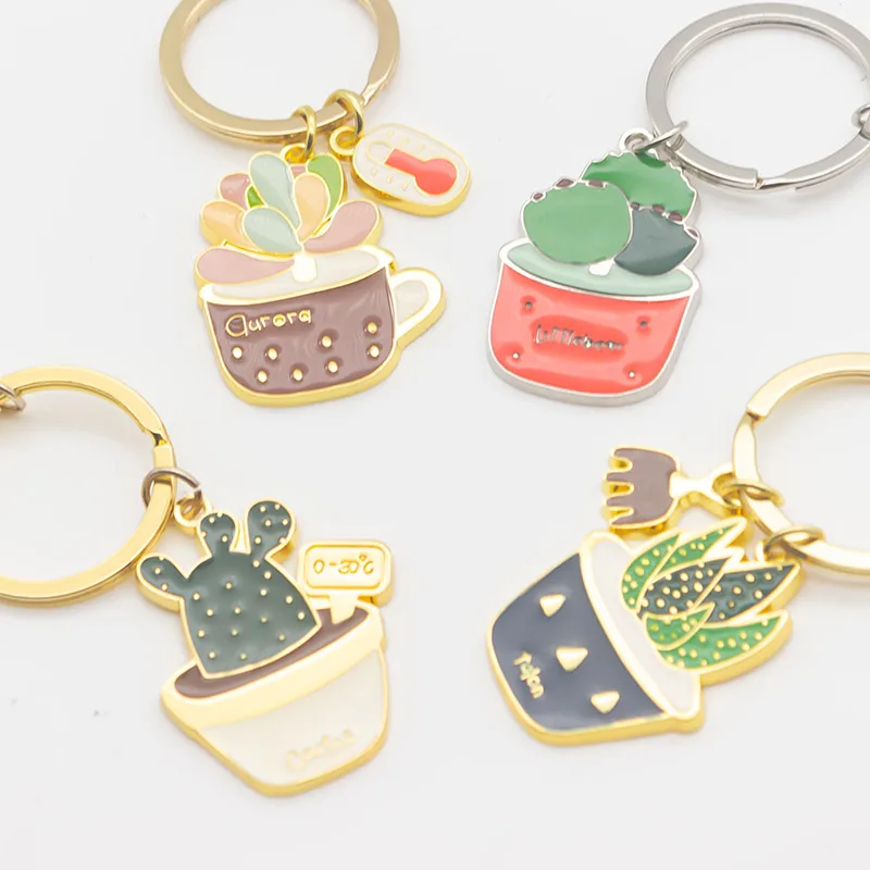 customized promotional baby enamel fancy key chains trendy anime cute keychains for girls