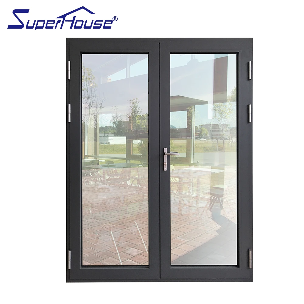 Profile Double Sash Door Sound Proof Glass Casement TEMPA Aluminium Alloy From China Aluminum Stacker