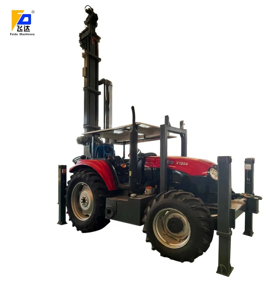 New stock arrival 450m depth easy-operation and high efficiency tractor-mounted water well drilling rig with favorable price