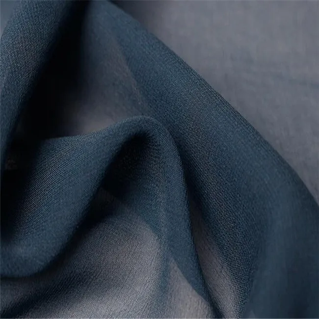 Chinese Wholesale  Silk GGT Mulberry Silk Georgette Fabric 100% Pure Silk Black Solid Color for Shirt Tang Suit Lace Cloth