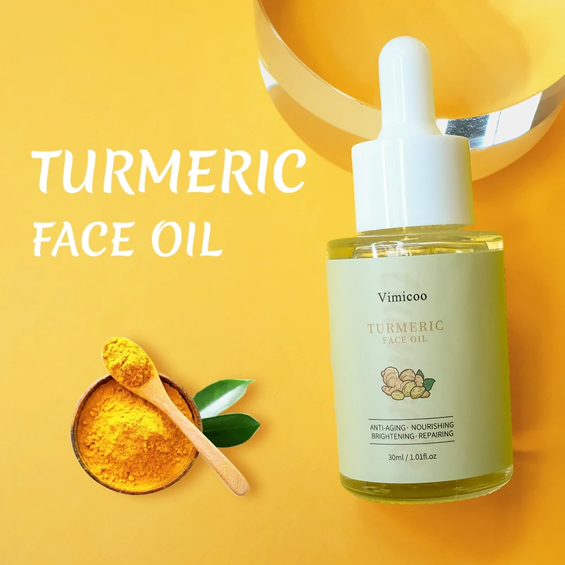 Not Greasy Turmeric Facial Essential Oil Skin Care Anti Aging Acne 100% Pure Natural Organic Vitamin E Tumeric Face Serum Oil