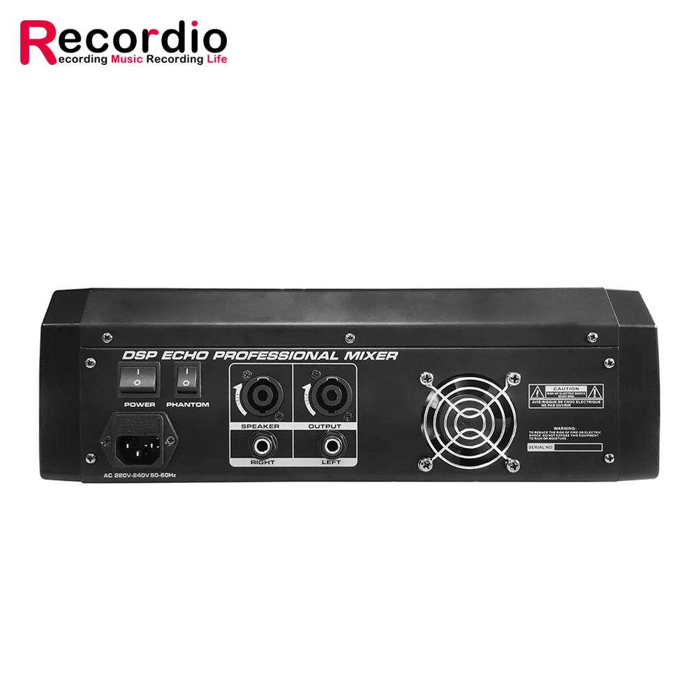 GAX-ED6 Professional 6-Channel Audio Mixer Powerful 7-band Equalization  Audio Mixer With USB Switch for Karaoke Stage KTV