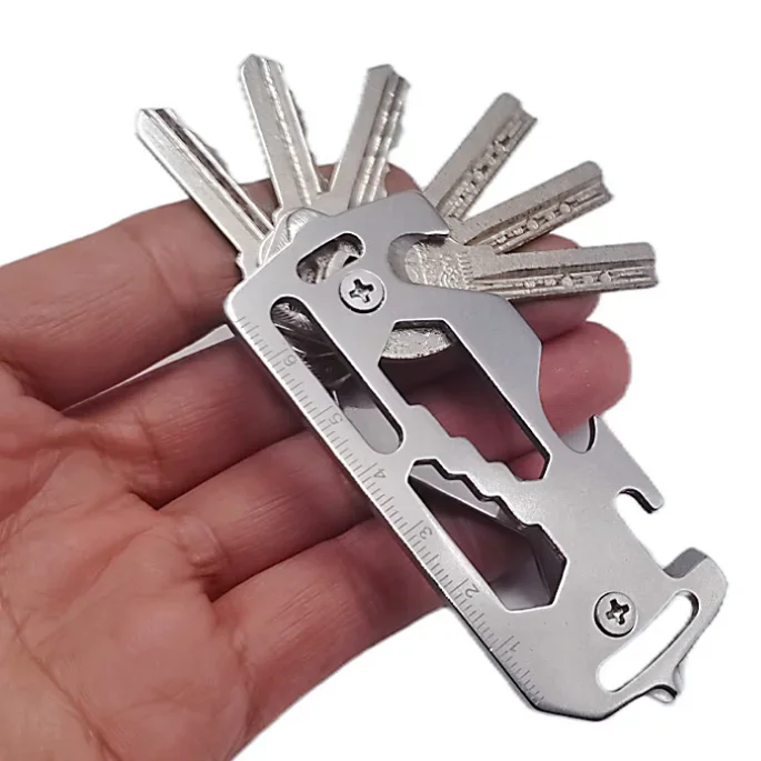 High Quality Durable Stainless Steel Survival Gadget Accessories Management Holder Multi Tool Key Chain
