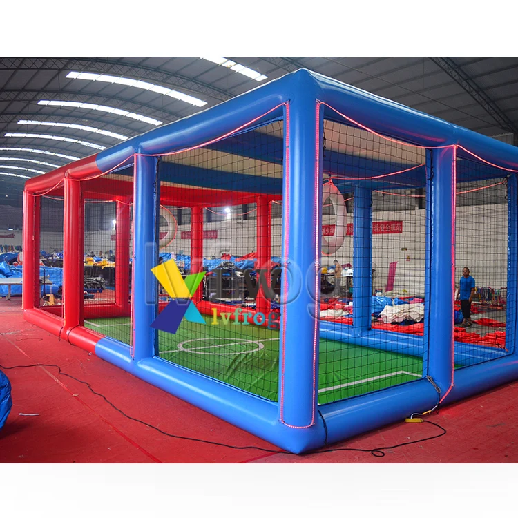 Commercial Air Sealed PVC Event Drone Soccer Ball Game Inflatable Tent Drone Obstacle Arena For Sale