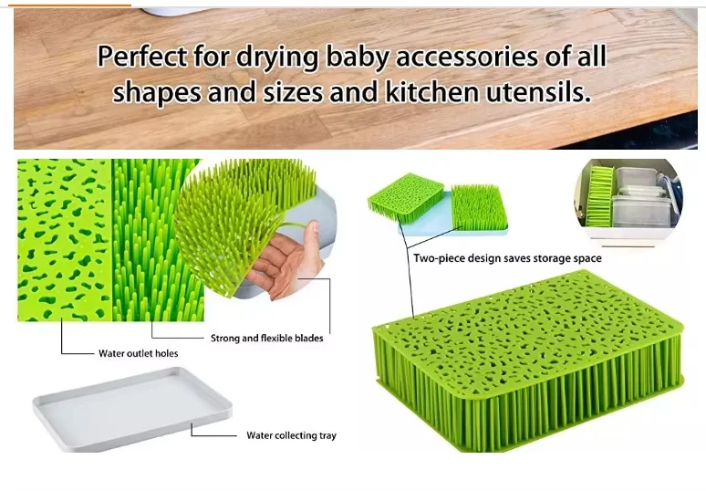 Baby Bottle Drying Rack with Drainer Countertop Bottle Holder for Baby and Toddler