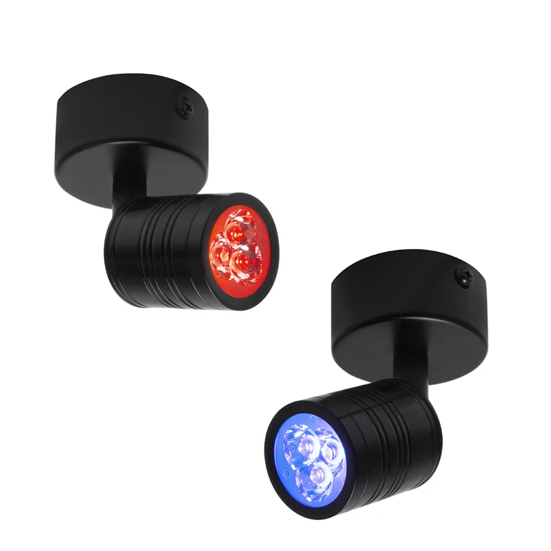 DC12V 2W LED Spot Reading Wall Light RV Bedside Boat Spotlight Lamp Trailer Home Caravan Lighting  Key switch