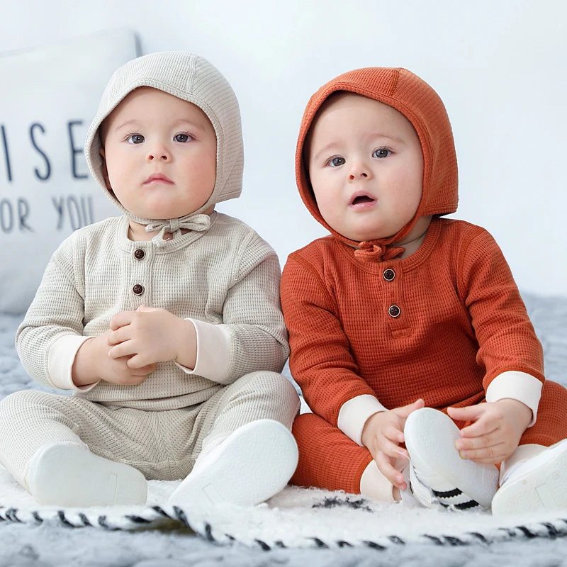  AustinBella/оптовая продажа модная одежда для маленьких мальчиков комплекты одежды дизайнерская младенцев детские комбинезоны Осенний боди