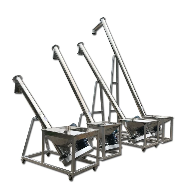 Stainless steel sugar / flour / coffee / powder flexible screw conveyor / feeder for malt elevator