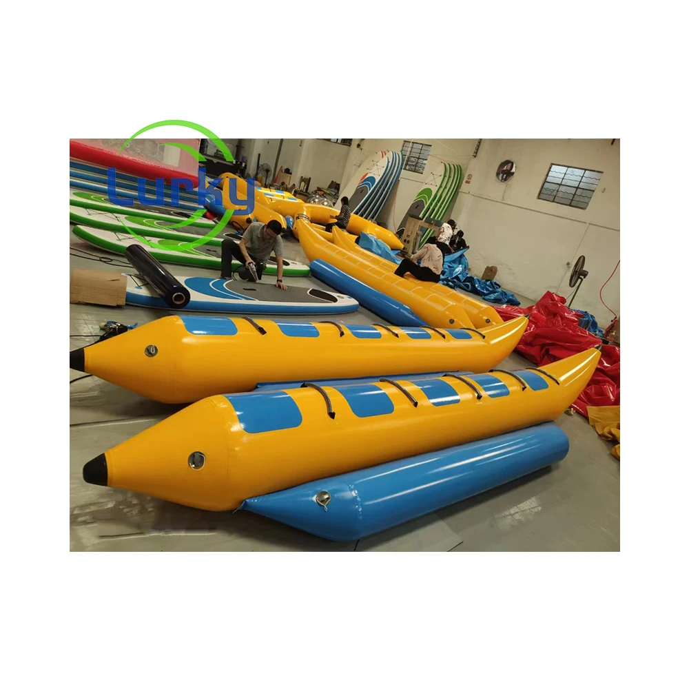 High Quality Inflatable Banana Boats Yellow Flying Fish Boat For Water Play Equipment