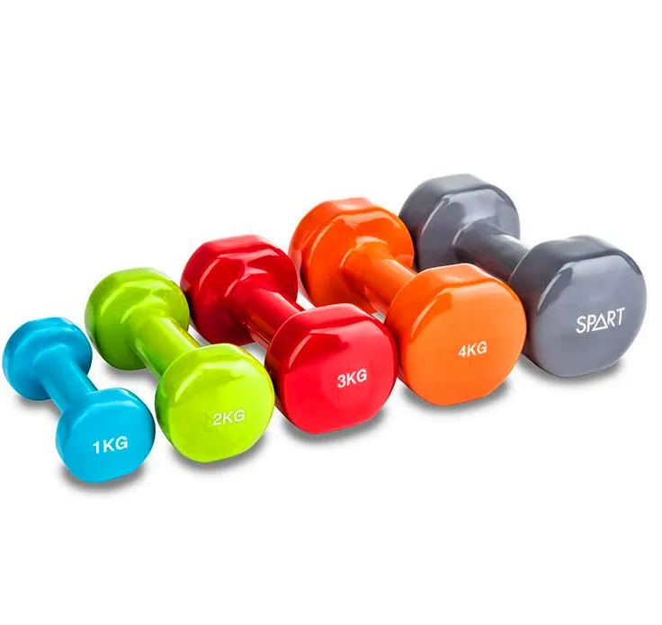 
Hot Sale Gym Training Exercise Colorful Sports Weight Fitness Shaping Vinyl Dumbbell Set 