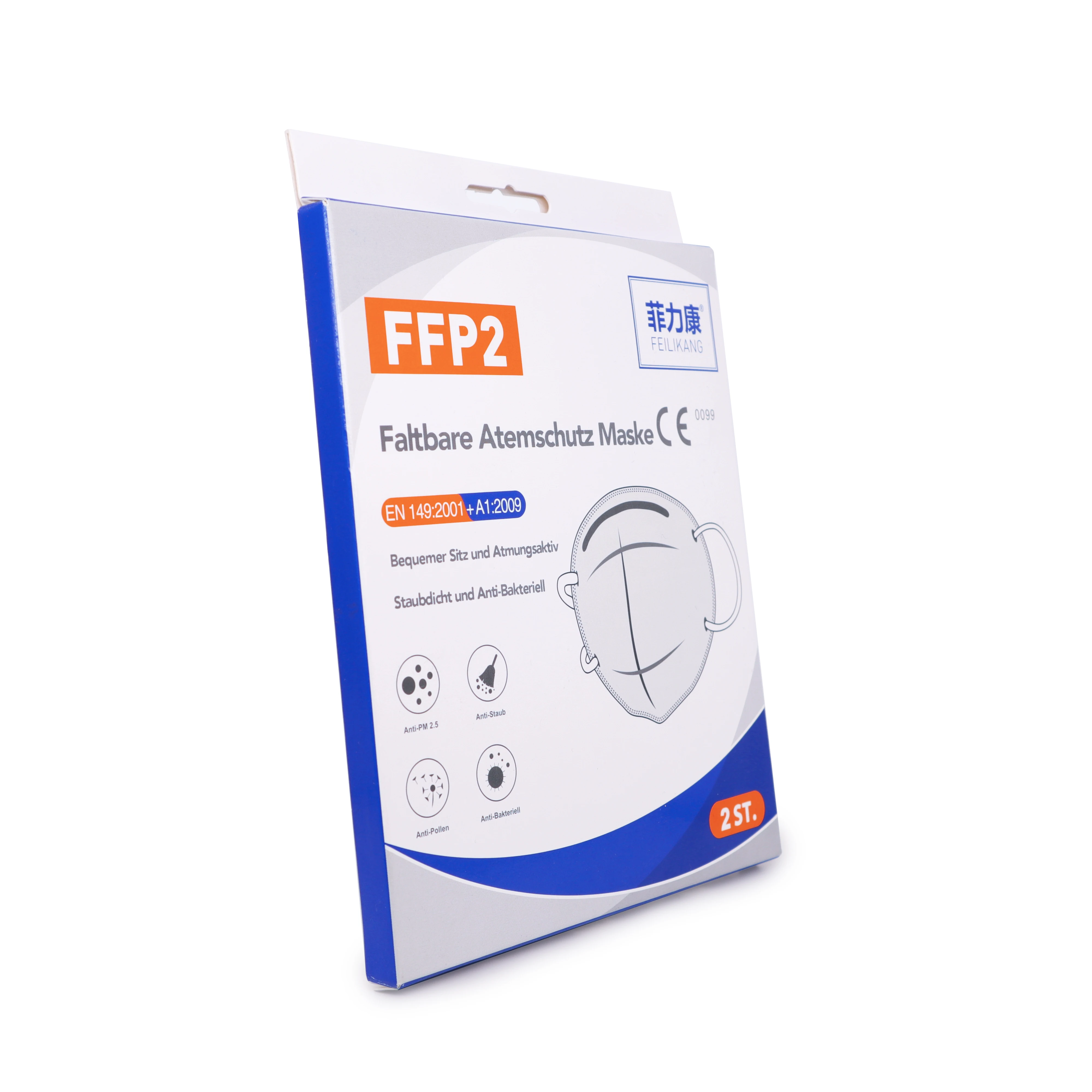 
European warehouse FFP2 Masks packed in German FFP2 Mundschutz 
