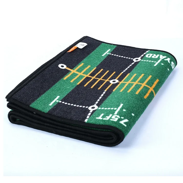 Custom Indoor office home club use rubber backing golf putting mat