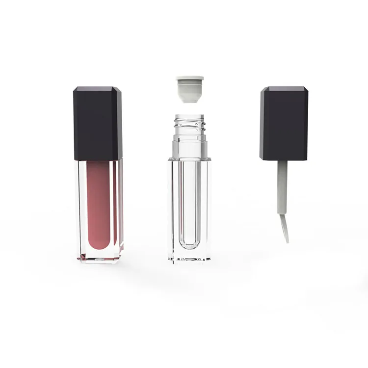 Private Label Empty Liquid Lipstick Container Lip Gloss Tube Packaging Big Brush Applicator Lip Glaze Tube Cosmetic 3ml Gua 24.8