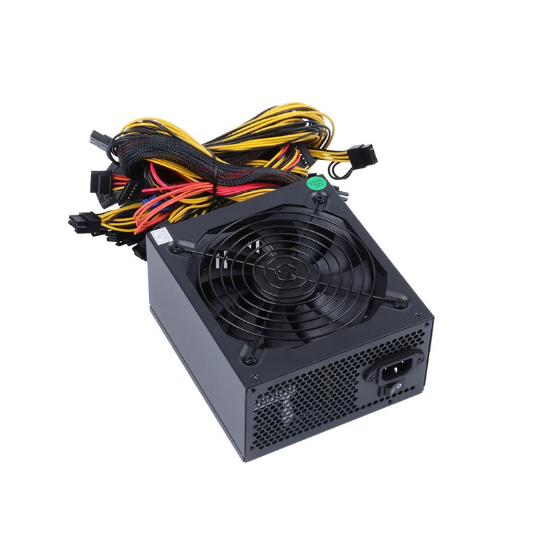 1800W 2000W ATX Gold Power Supply SATA IDE For  Rig Computer  Machine supports 8 GPU cards