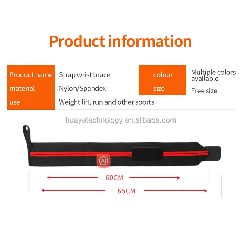 ODM Bandage Weightlifting Wrist Professional Compression Fitness Wrist Band Straps Gym Wrist Wraps