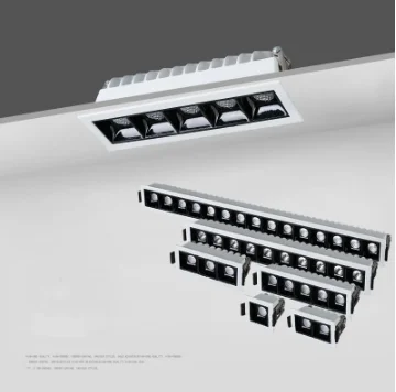 LED line Downlight Recessed Rectangle Grille Ceiling Lamp 4W 10W 20W 30W AC85~265V LED Spot Light For Home Shop Decor