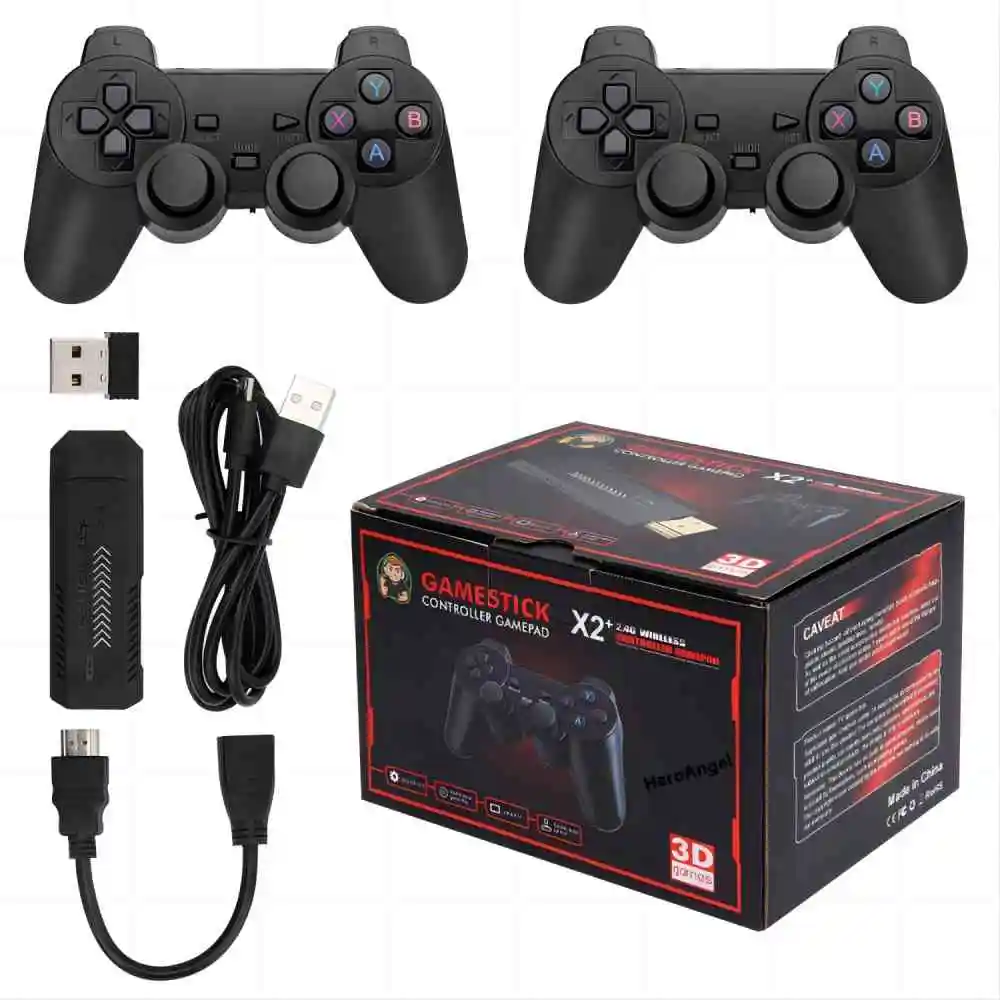 Оптовая продажа X2 GD10 Plus 4K 30000 игры HD выход Игровая приставка gamestick TV игровая консоль для