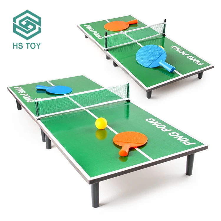 HS TOY DIY Assembled Portable Sport Toy Ball Wooden Board Game Ping P ong Mini Table Tennis For Sale