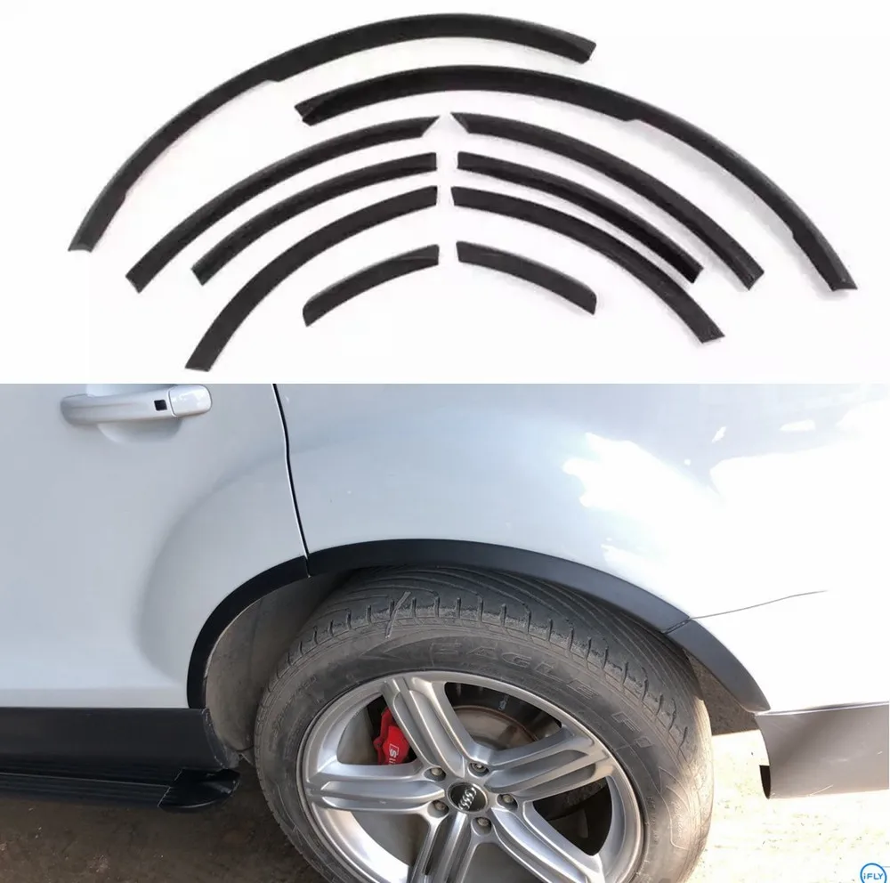 For Q7 Wheel Arch Car Side Fender Flares Covers Mudguards Trims for Audi Q7 RSQ7 Sline 2006 - 2015 Matt Bright Black PU