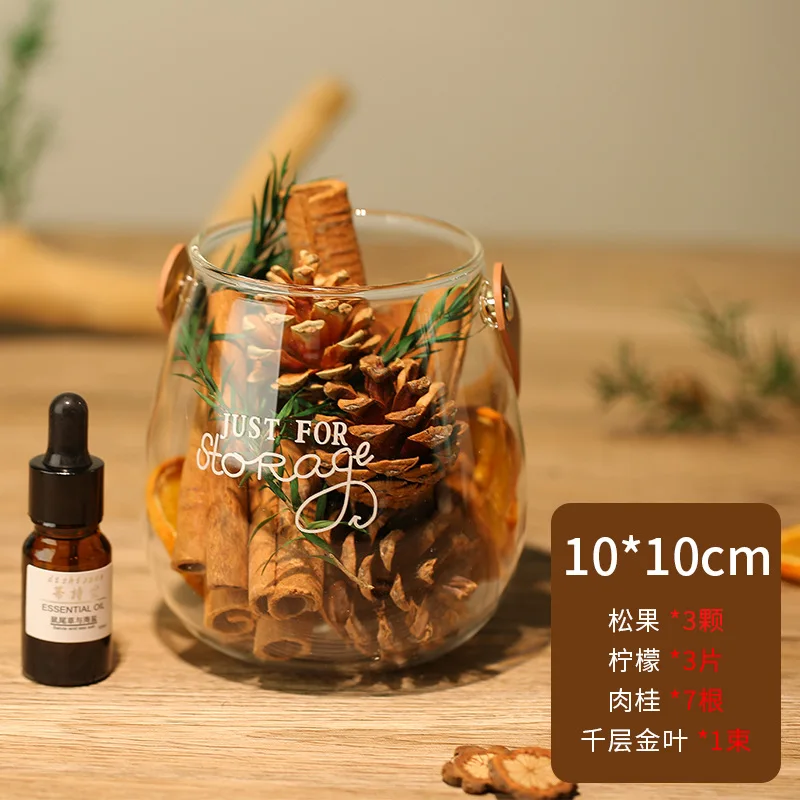 Handheld Air Purifier Diffuser Long-Lasting Lemon Cinnamon Aromatherapy Dried Flowers Ornaments Candle Fragrance