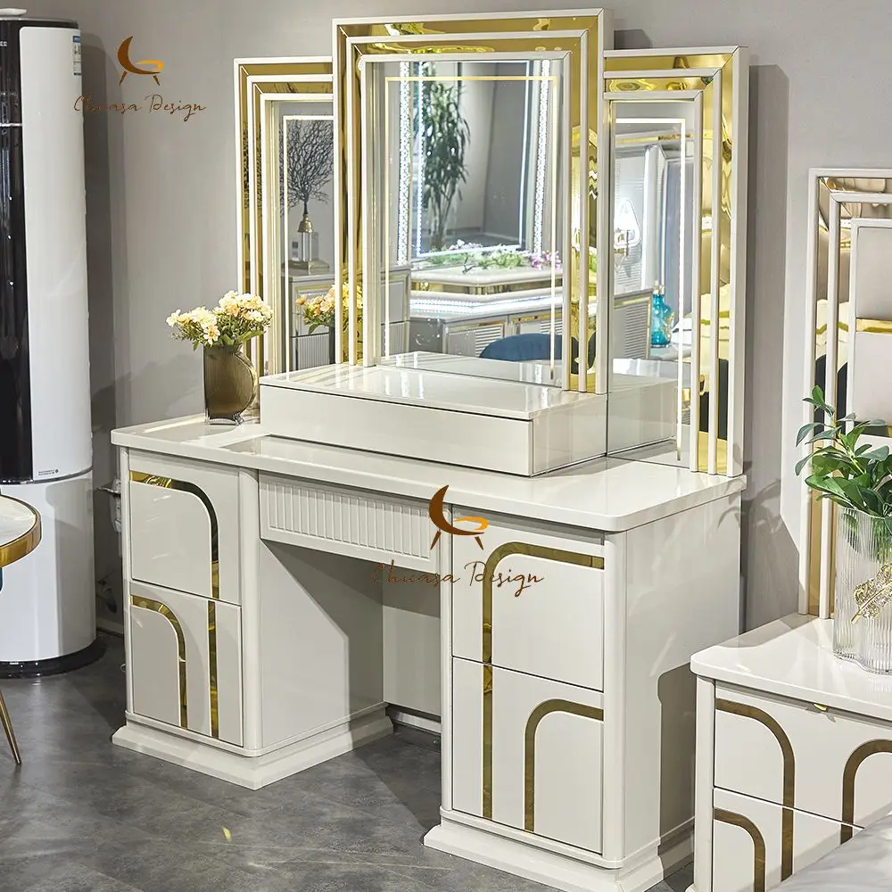 Hot Sale Bedroom Furniture Set Luxury King Size Bed Classic Wardrobe Bedroom Furniture