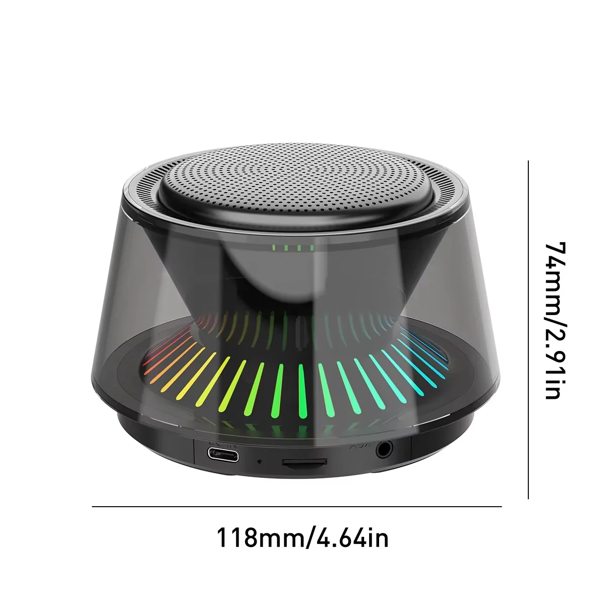 Atmospheric Smart Control Mini Wireless Bluetooth Speaker Waterproof Outdoor Use for Mobile Phones and Audio Players with Light