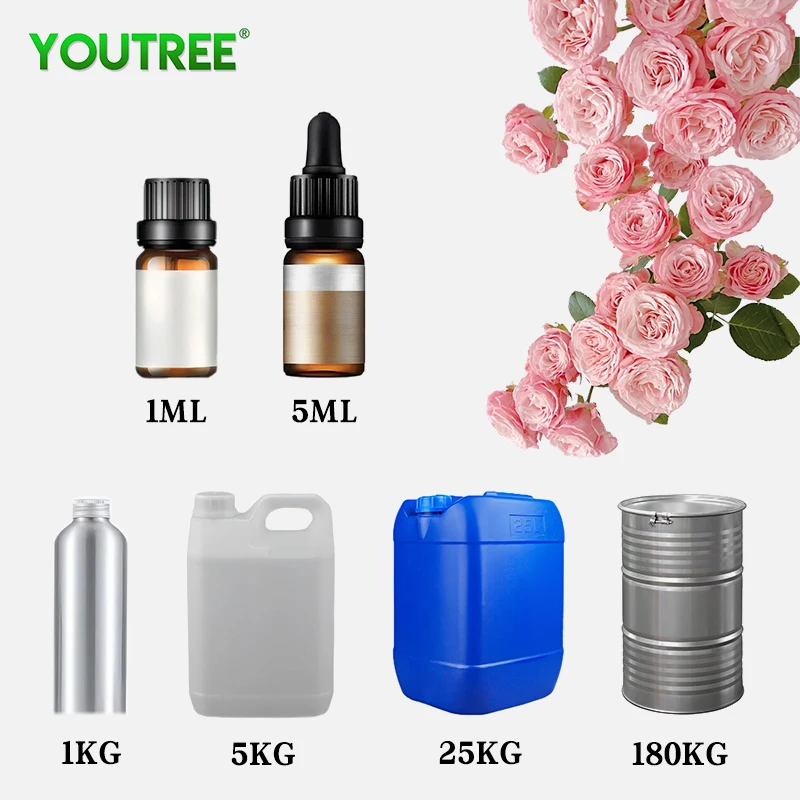 Youtree Private Label 100% Pure Natural Rose Essential Oil Free Sample Bulk Wholesale Rose Essential Oil for Aromatherapy Spa
