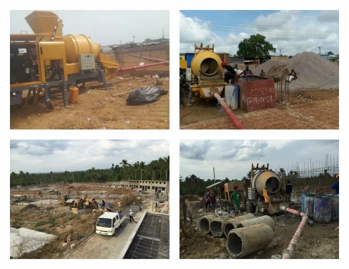 Good condition portable concrete mixer with concrete pump factory supplied diesel driven concrete mixer and pump