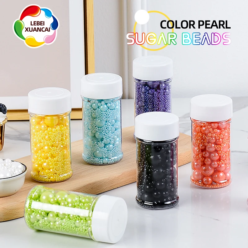 Factory direct mix edible molded dragee pearlized multi size colorful ball mix nonpareils in 85g bottle for bakery decoration