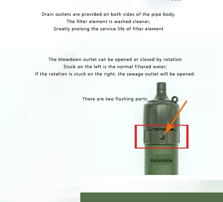 New Survival  Portable For Camping Emergency Filter Water Purifier Equipment